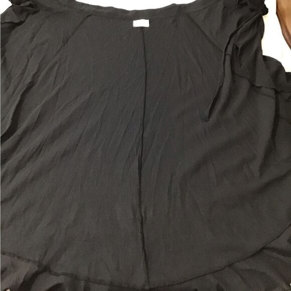 9Seed Resort Black High Low Ruffle Wrap Skirt Size Small - Picture 11 of 12
